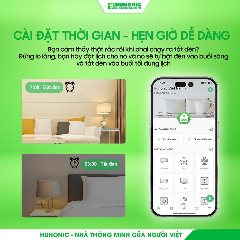 Công Tắc Cảm Ứng 1 Nút Wifi Hunonic Datic Màu Trắng